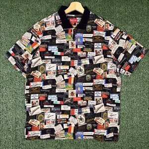 Supreme Labels Polo Shirt Black Collar Spring Summer 2021 SS21 Size Small Street